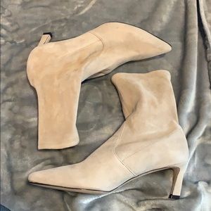 Stuart Weitzman low heeled booties.